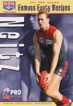 1999 Don Smallgoods AFL Pro Squad Famous Footy Recipes Series 2 #12 David Neitz Front